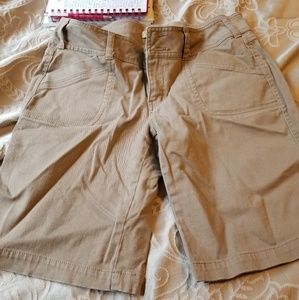 Long tan shorts